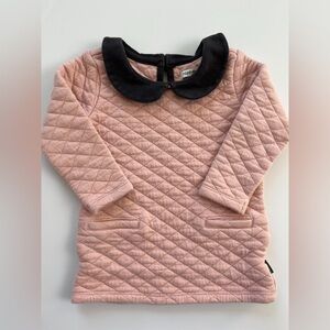 Noppies Blush Quilted Dress with Dark Collar